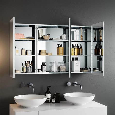 stainless steel mirror cabinet